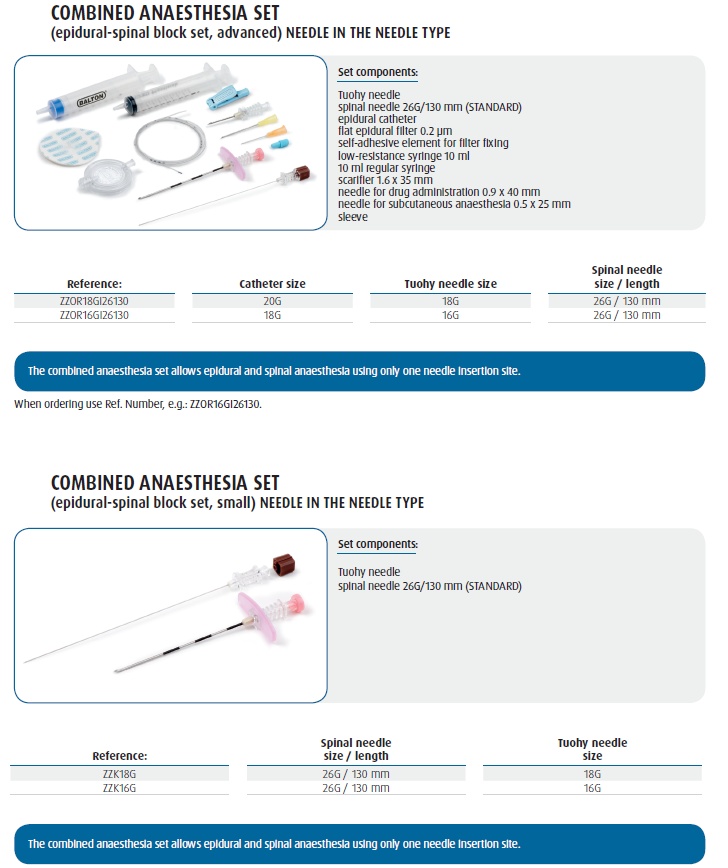 COMBINED ANAESTHESIA SET