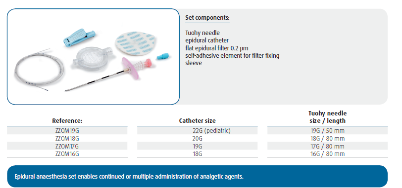 EPIDURAL ANAESTHESIA SET small