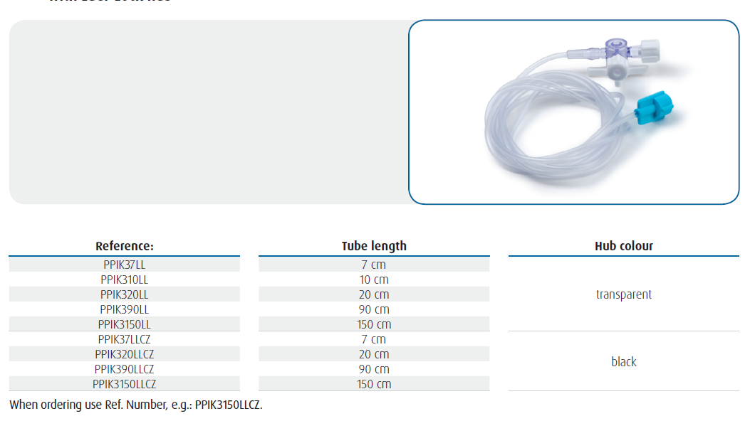 INFUSION PUMP EXTENDERS WITH THREE-WAY STOPCOCK
